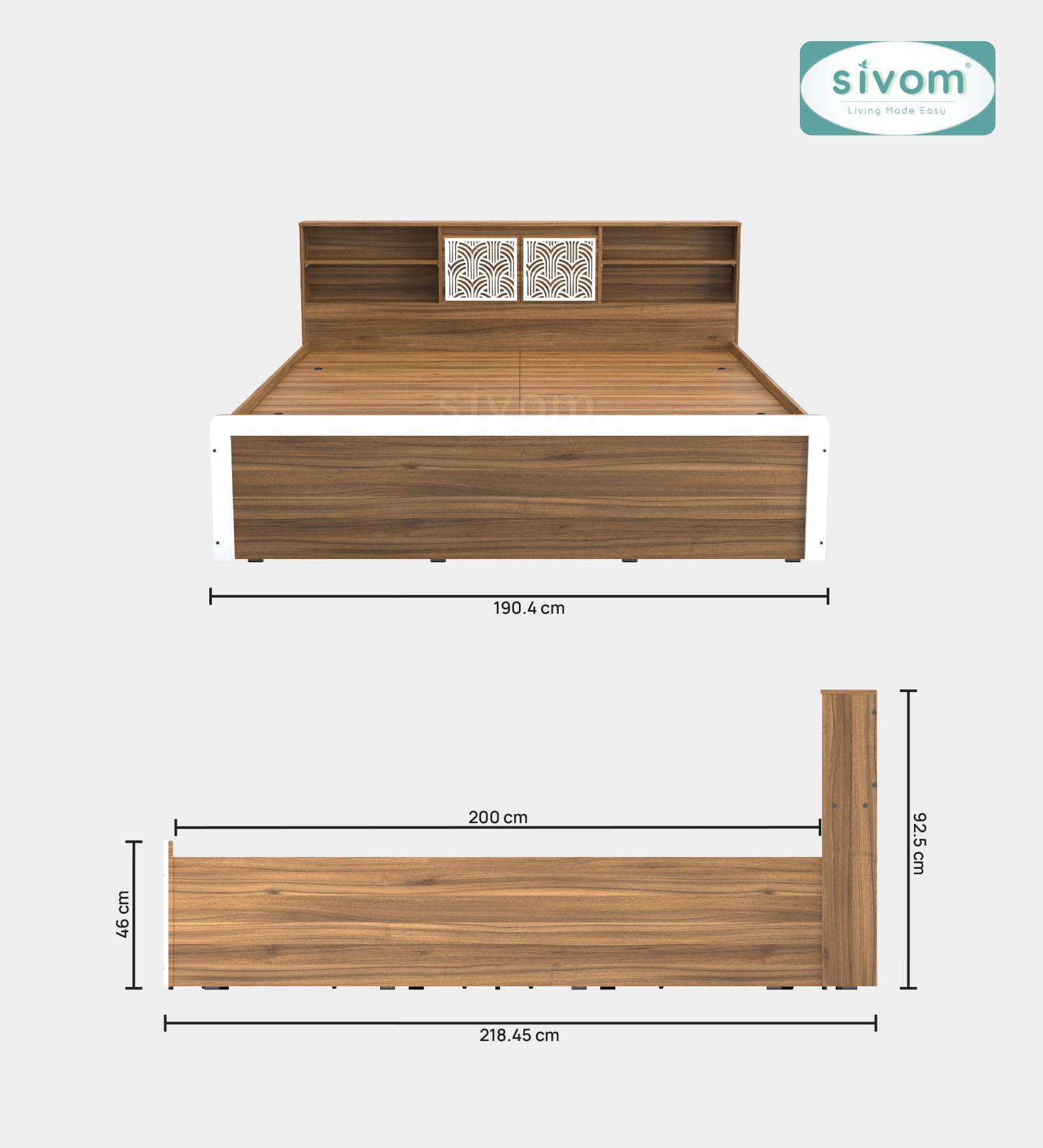 Sivom furniture Bucky King Bedroom Combo