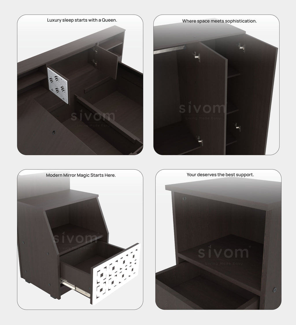 Sivom furniture Bucky Queen Bedroom Combo