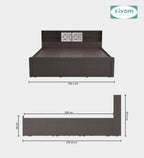 Sivom furniture Bucky King Bedroom Combo