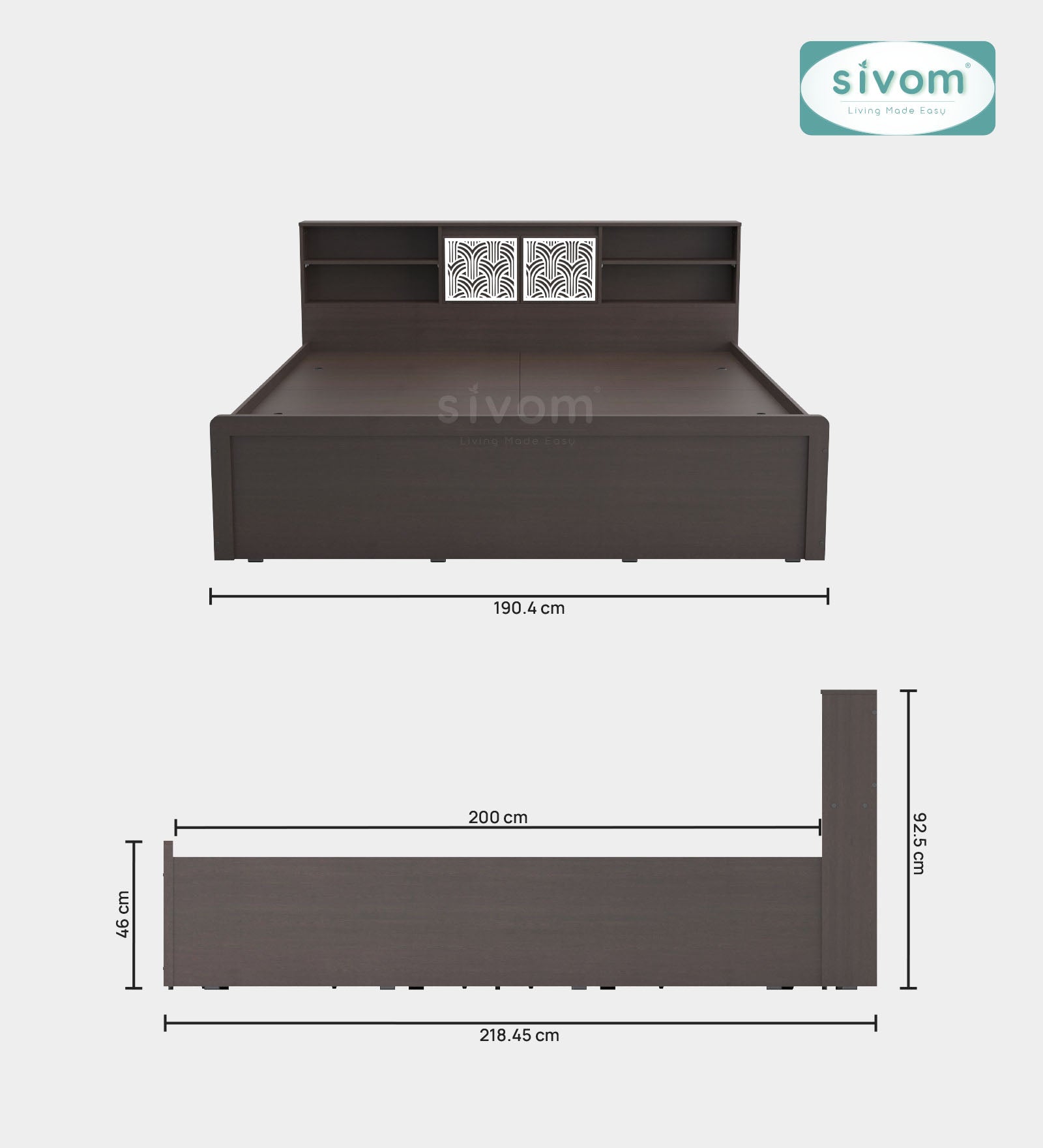 Sivom furniture Bucky King Bedroom Combo