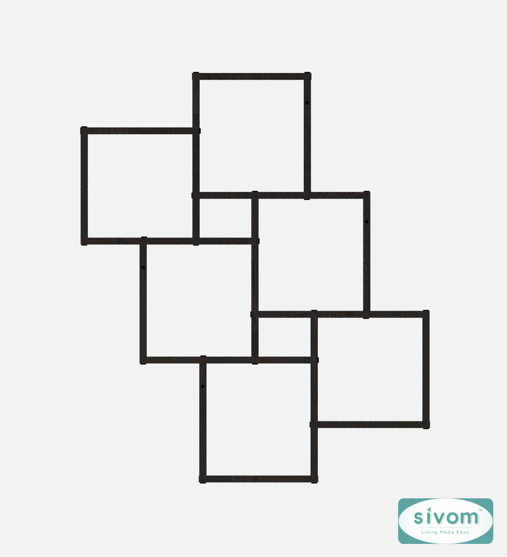 Sivom SIVOM CUBE Multipurpose Modular Wall Racks/Shelves/Organiser/Décor Particle Board Wall Shelf (Number of Shelves - 8, ) for Modern Homes | Elegant Design & Premium Finish