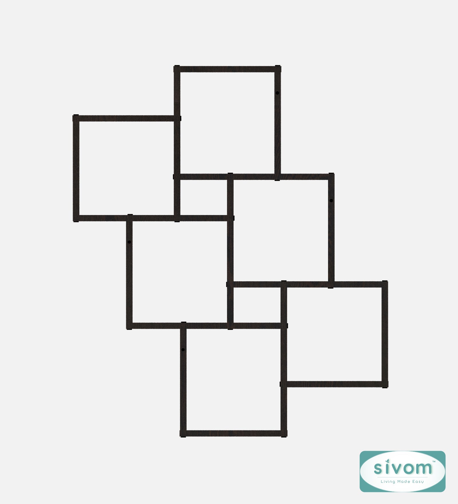 Sivom SIVOM CUBE Multipurpose Modular Wall Racks/Shelves/Organiser/Décor Particle Board Wall Shelf (Number of Shelves - 8, ) for Modern Homes | Elegant Design & Premium Finish