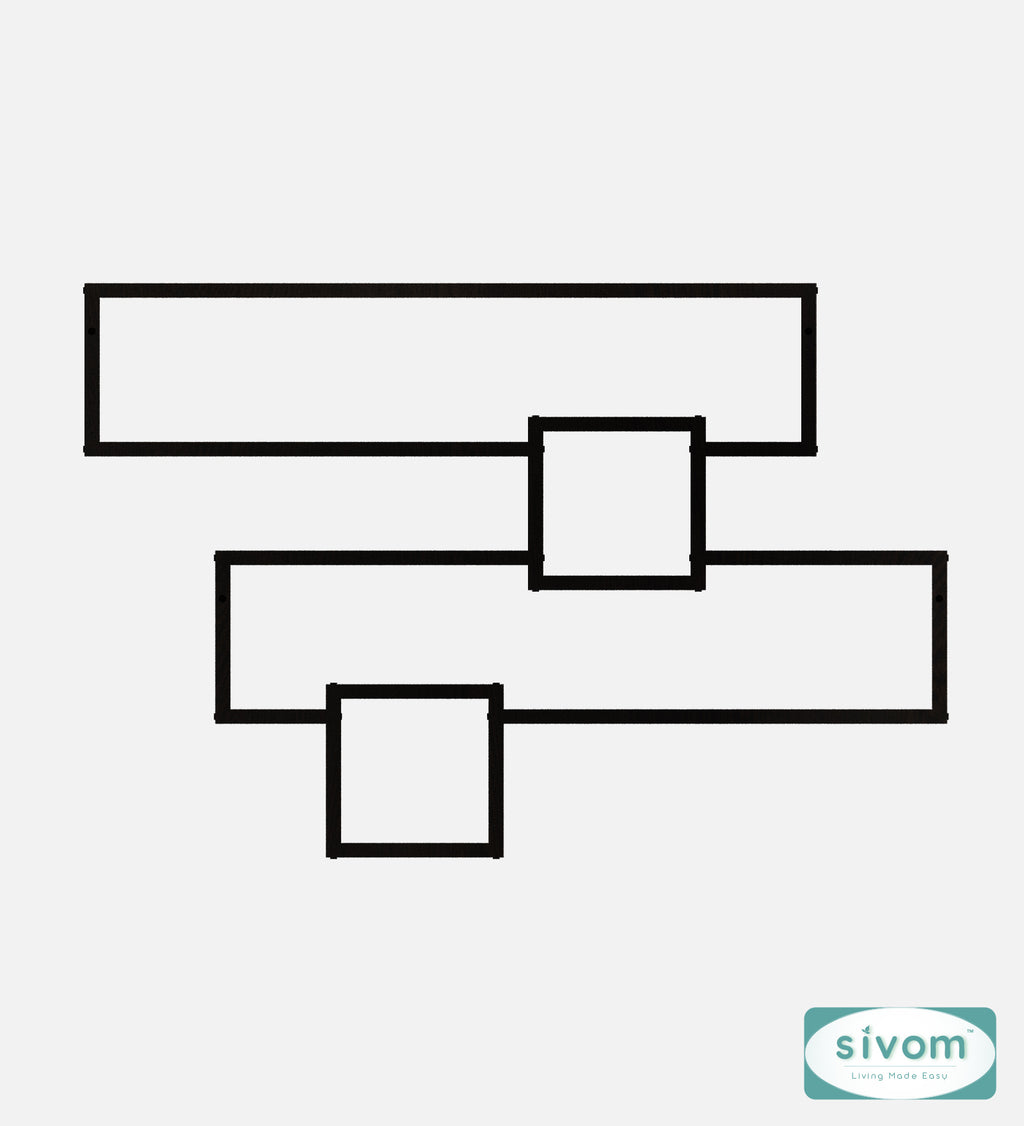 Sivom SIVOM CLAY Multipurpose Modular Wall Racks/Shelves/Organiser/Décor Particle Board Wall Shelf (Number of Shelves - 4, ) for Modern Homes | Elegant Design & Premium Finish