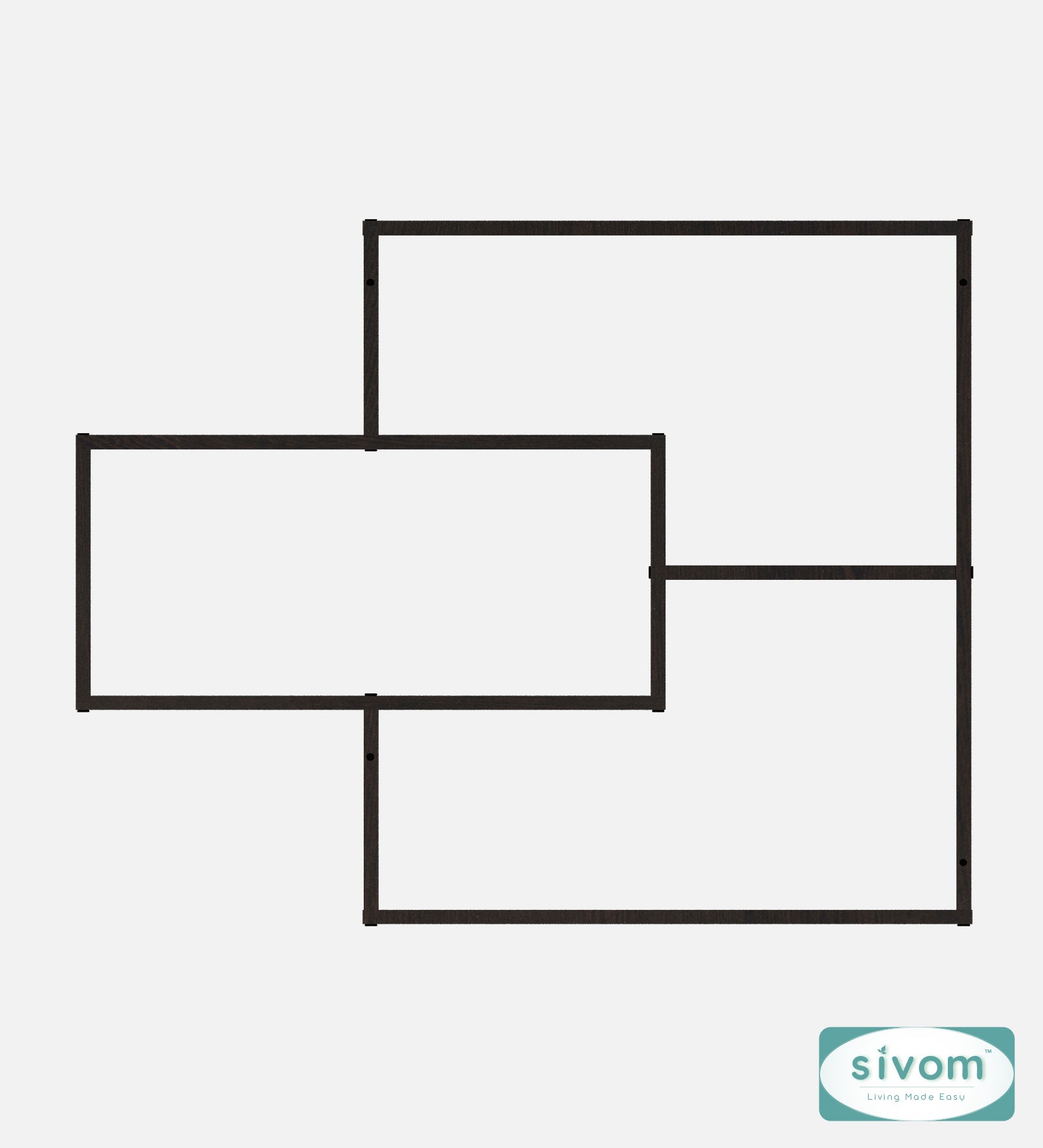 Sivom SIVOM CRIP Multipurpose Modular Wall Racks/Shelves/Organiser/Décor Particle Board Wall Shelf (Number of Shelves - 5, ) for Modern Homes | Elegant Design & Premium Finish