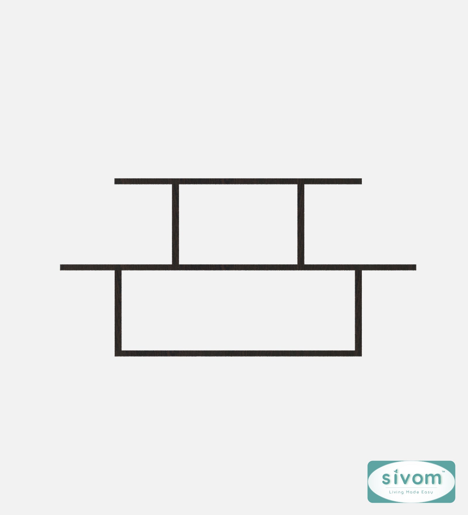 Sivom SIVOM ETHAN Multipurpose Modular Wall Racks/Shelves/Organiser/Décor Particle Board Wall Shelf (Number of Shelves - 5, ) for Modern Homes | Elegant Design & Premium Finish