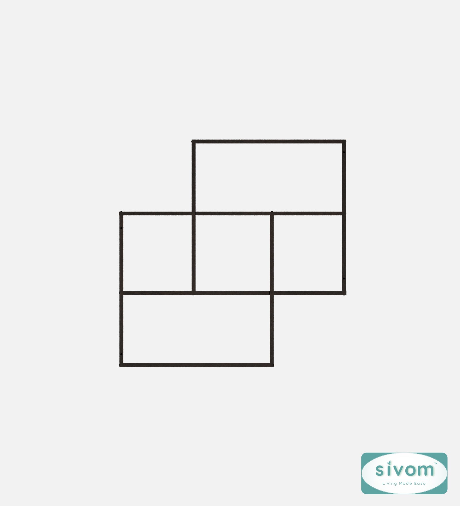 Sivom SIVOM RETICA Multipurpose Modular Wall Racks/Shelves/Organiser/Décor Particle Board Wall Shelf (Number of Shelves - 5, ) for Modern Homes | Elegant Design & Premium Finish