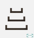 Sivom SIVOM REMI Multipurpose Modular Wall Racks/Shelves/Organiser/Décor Particle Board Wall Shelf (Number of Shelves - 3, ) for Modern Homes | Elegant Design & Premium Finish