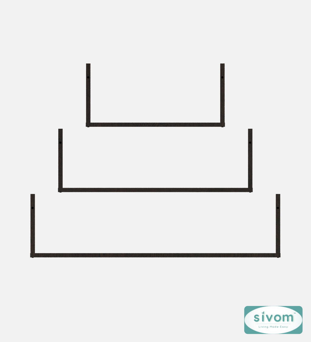 Sivom SIVOM KITE Multipurpose Modular Wall Racks/Shelves/Organiser/Décor Particle Board Wall Shelf (Number of Shelves - 3, ) for Modern Homes | Elegant Design & Premium Finish