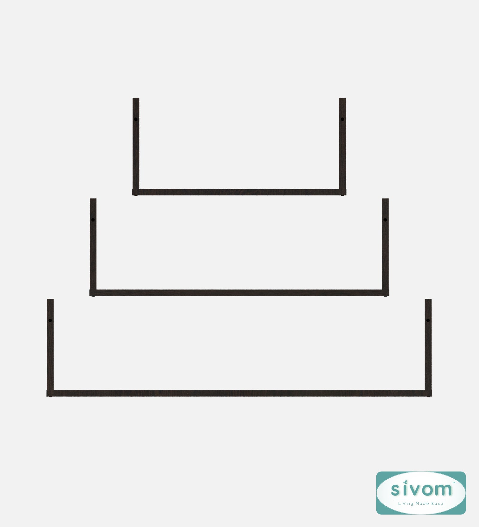 Sivom SIVOM KITE Multipurpose Modular Wall Racks/Shelves/Organiser/Décor Particle Board Wall Shelf (Number of Shelves - 3, ) for Modern Homes | Elegant Design & Premium Finish