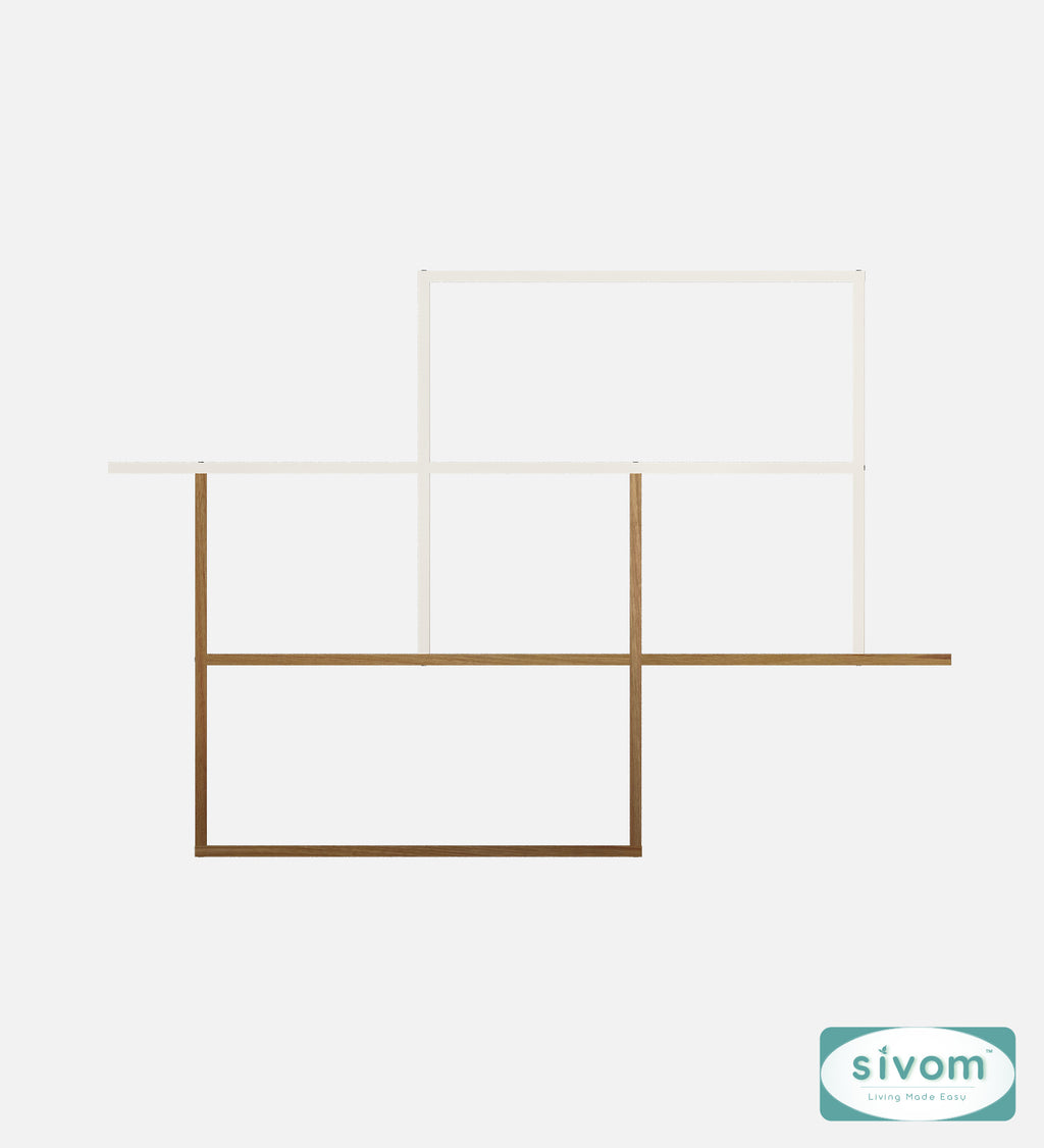 Sivom SIVOM CEDRIC Multipurpose Modular Wall Racks/Shelves/Organiser/Décor Particle Board Wall Shelf (Number of Shelves - 6, ) for Modern Homes | Elegant Design & Premium Finish