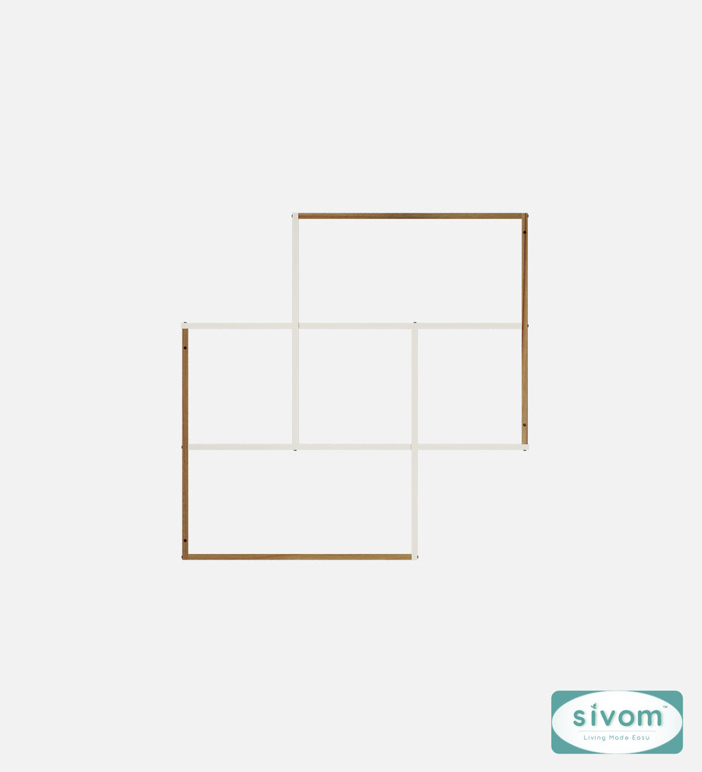 Sivom SIVOM RETICA Multipurpose Modular Wall Racks/Shelves/Organiser/Décor Particle Board Wall Shelf (Number of Shelves - 5, ) for Modern Homes | Elegant Design & Premium Finish