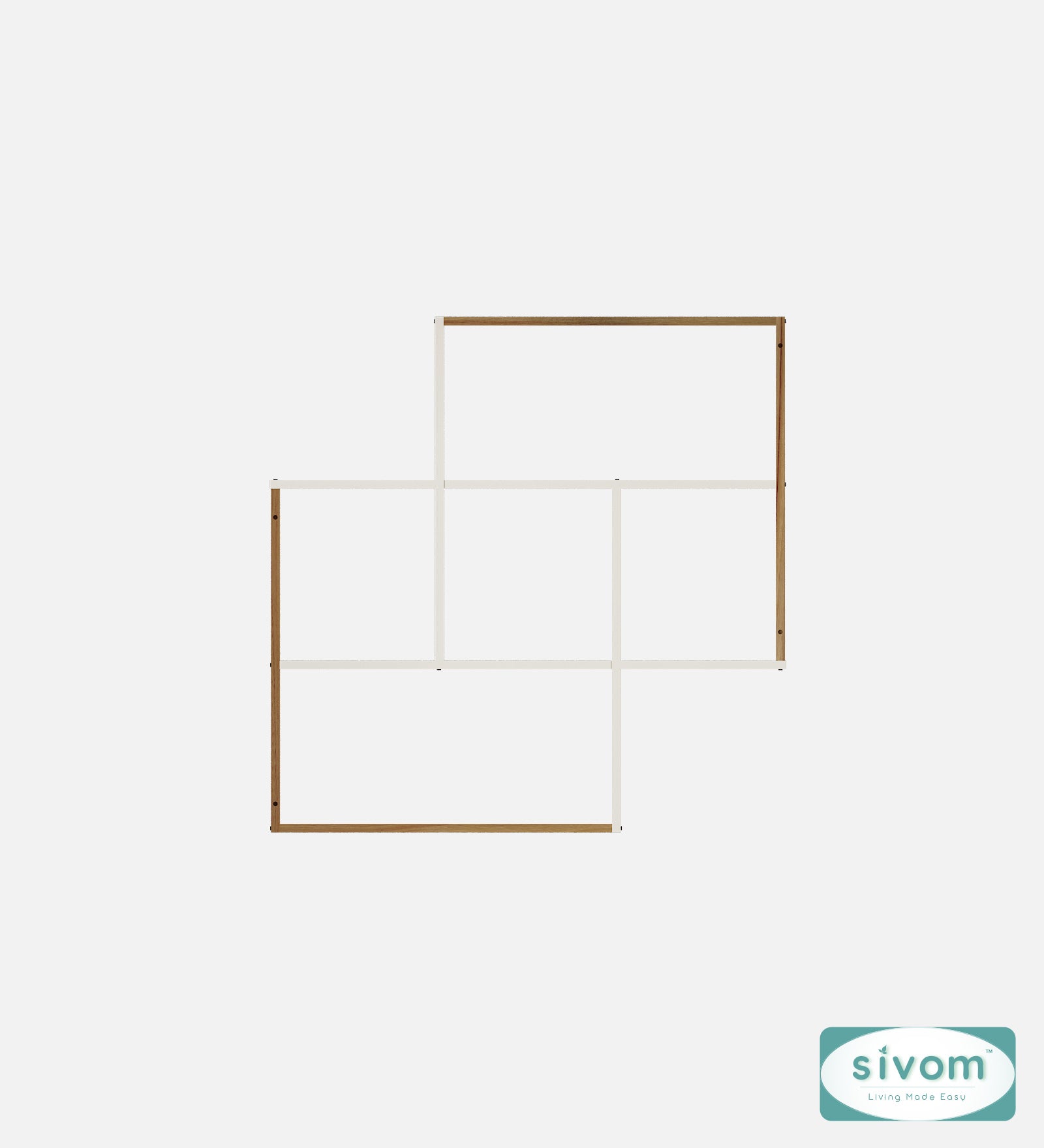 Sivom SIVOM RETICA Multipurpose Modular Wall Racks/Shelves/Organiser/Décor Particle Board Wall Shelf (Number of Shelves - 5, ) for Modern Homes | Elegant Design & Premium Finish