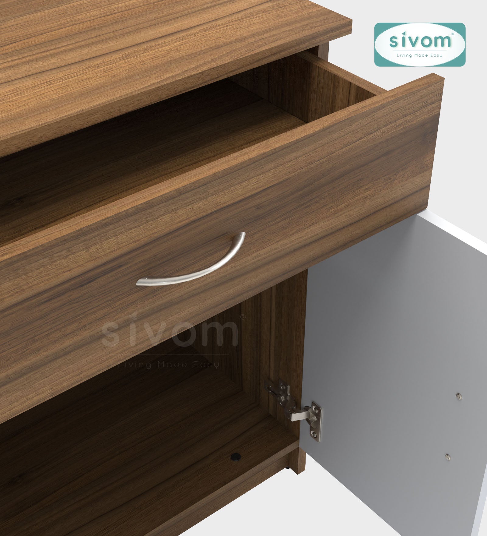 Sivom SIVOM Cabin Multipurpose Storage Unit/ Engineered Wood Free Standing Cabinet for Modern Homes | Elegant Design & Premium Finish