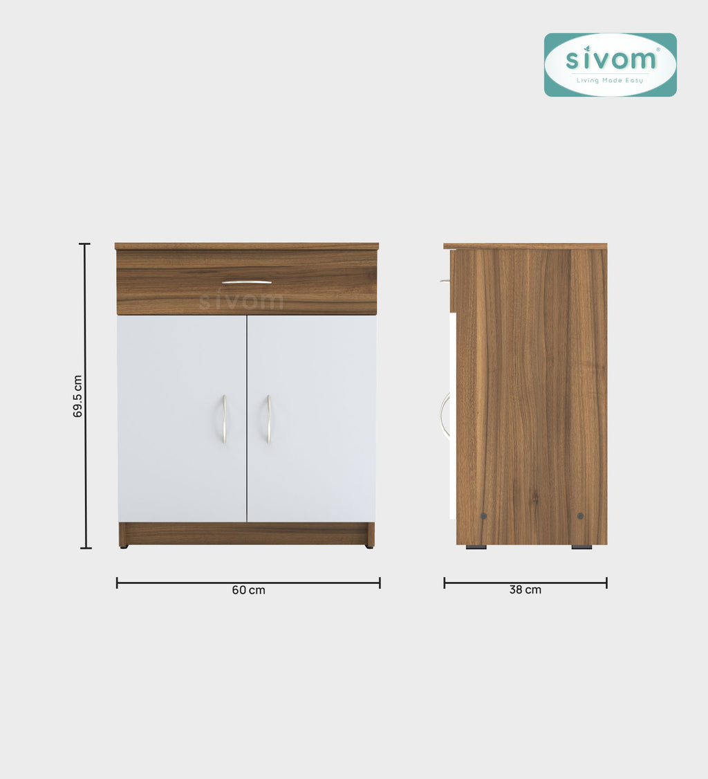 Sivom SIVOM Cabin Multipurpose Storage Unit/ Engineered Wood Free Standing Cabinet for Modern Homes | Elegant Design & Premium Finish