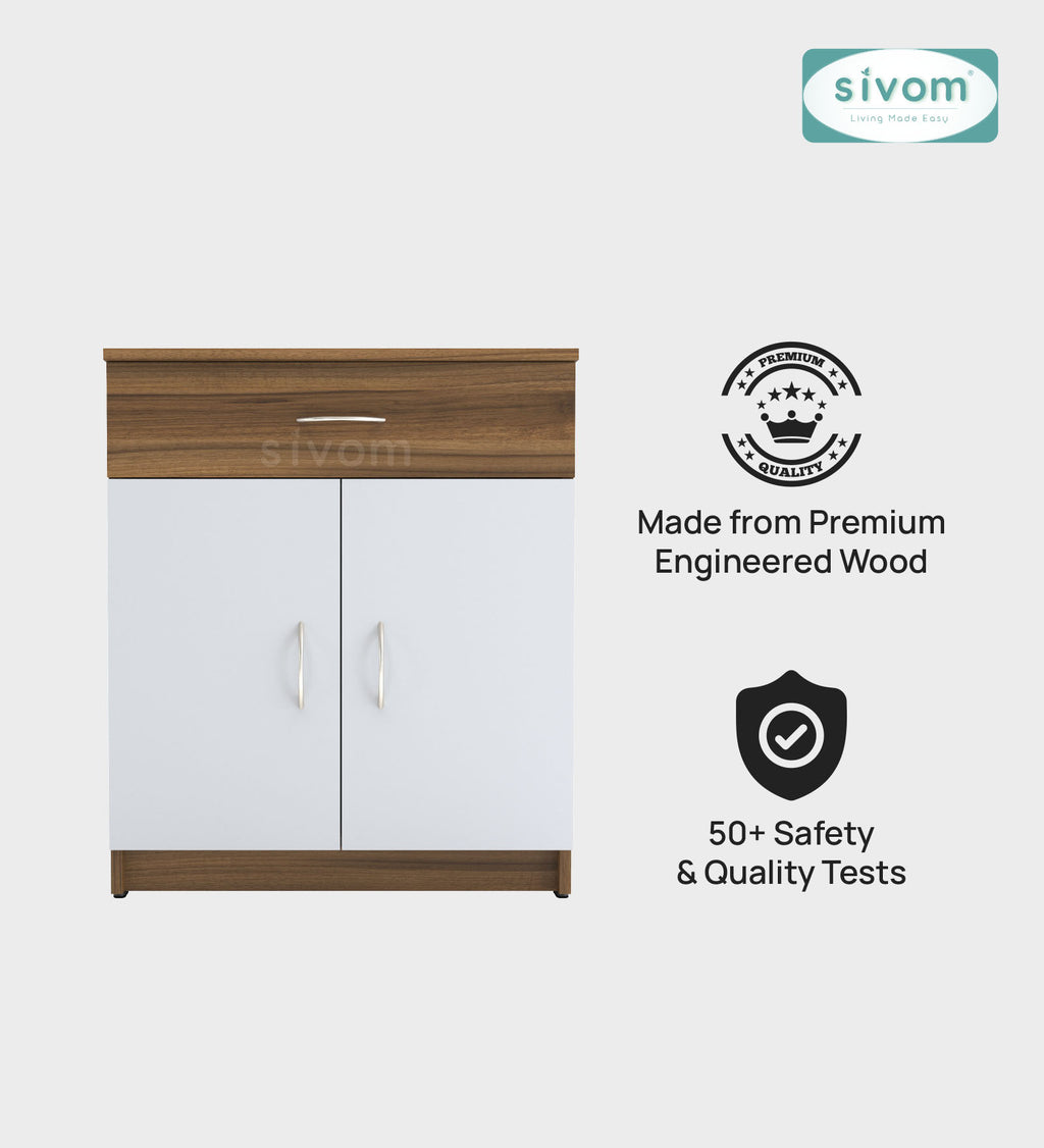 Sivom SIVOM Cabin Multipurpose Storage Unit/ Engineered Wood Free Standing Cabinet for Modern Homes | Elegant Design & Premium Finish