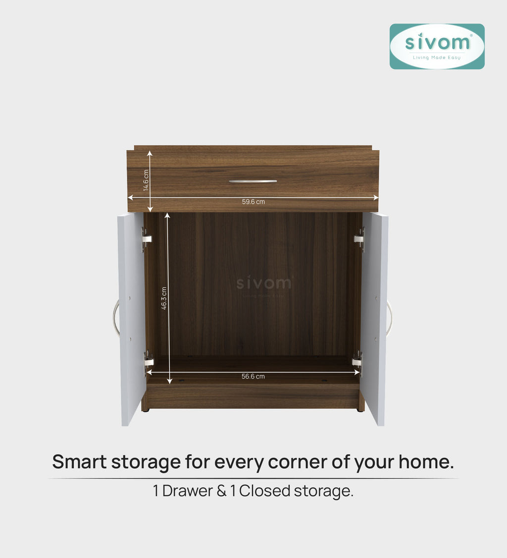 Sivom SIVOM Cabin Multipurpose Storage Unit/ Engineered Wood Free Standing Cabinet for Modern Homes | Elegant Design & Premium Finish