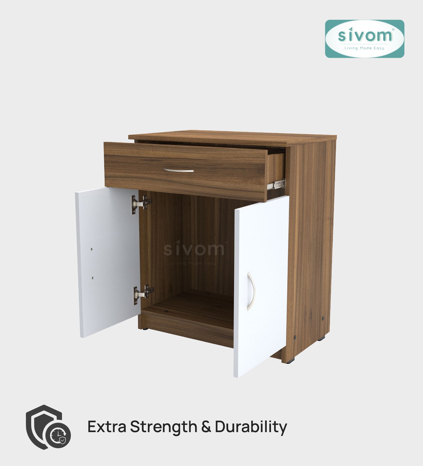 Sivom SIVOM Cabin Multipurpose Storage Unit/ Engineered Wood Free Standing Cabinet for Modern Homes | Elegant Design & Premium Finish