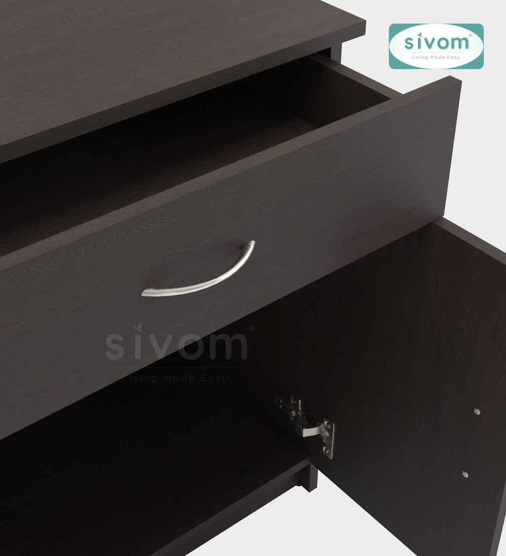 Sivom SIVOM Cabin Multipurpose Storage Unit/ Engineered Wood Free Standing Cabinet for Modern Homes | Elegant Design & Premium Finish