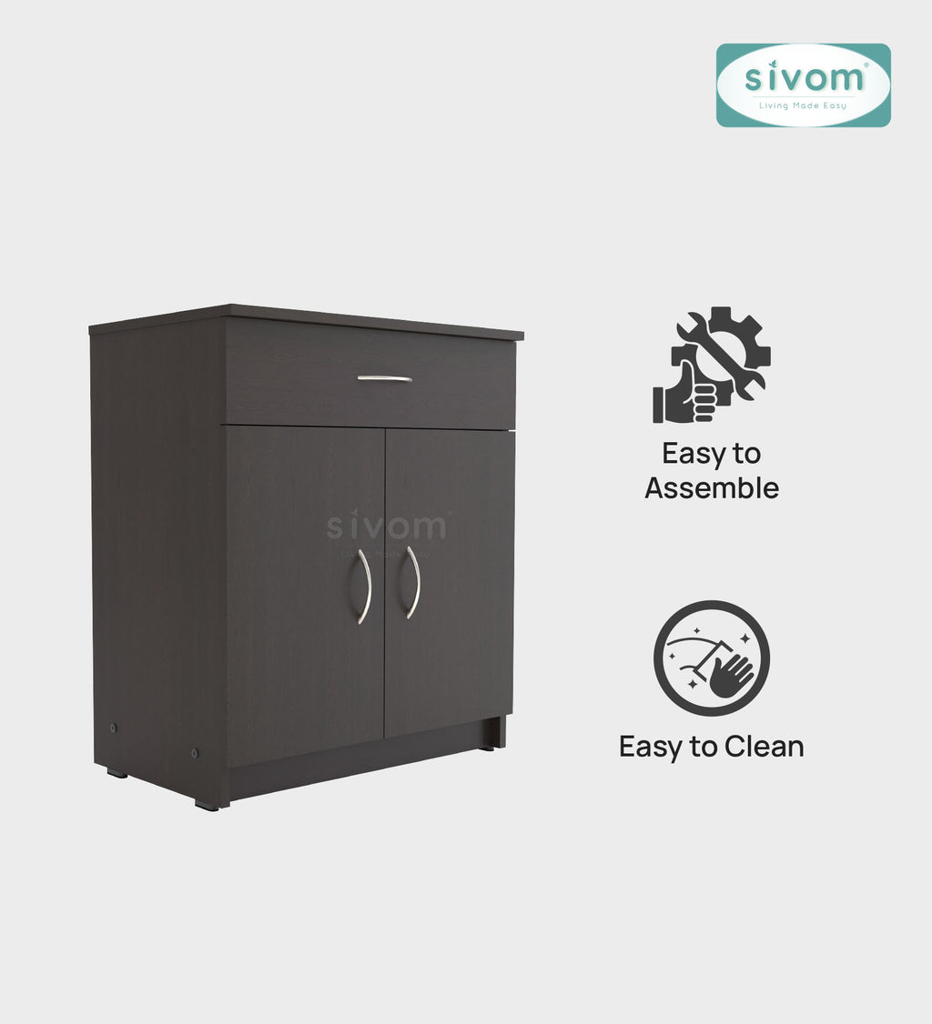 Sivom SIVOM Cabin Multipurpose Storage Unit/ Engineered Wood Free Standing Cabinet for Modern Homes | Elegant Design & Premium Finish