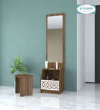 Sivom SIVOM Calvin Dressing Table with Stool Engineered Wood Dressing Table for Modern Homes | Elegant Design & Premium Finish