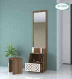Sivom SIVOM Calvin Dressing Table with Stool Engineered Wood Dressing Table for Modern Homes | Elegant Design & Premium Finish