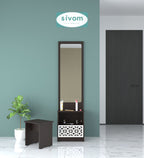 Sivom SIVOM Calvin Dressing Table with Stool Engineered Wood Dressing Table for Modern Homes | Elegant Design & Premium Finish