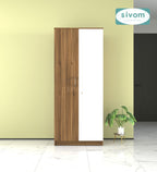 Sivom SIVOM Cambridge Multipurpose 2 Door Wardrobe / Spacious Shelves Engineered Wood 2 Door Wardrobe without Mirror
