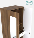 Sivom SIVOM Cambridge Multipurpose 2 Door Wardrobe With Mirror / Engineered Wood 2 Door Wardrobe With Mirror for Modern Homes | Elegant Design & Premium Finish