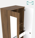 Sivom SIVOM Cambridge Multipurpose 2 Door Wardrobe With Mirror / Engineered Wood 2 Door Wardrobe With Mirror for Modern Homes | Elegant Design & Premium Finish