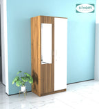 Sivom SIVOM Cambridge Multipurpose 2 Door Wardrobe With Mirror / Engineered Wood 2 Door Wardrobe With Mirror for Modern Homes | Elegant Design & Premium Finish