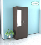Sivom SIVOM Cambridge Multipurpose 2 Door Wardrobe With Mirror / Engineered Wood 2 Door Wardrobe With Mirror for Modern Homes | Elegant Design & Premium Finish