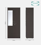 Sivom SIVOM Cambridge Multipurpose 2 Door Wardrobe With Mirror / Engineered Wood 2 Door Wardrobe With Mirror for Modern Homes | Elegant Design & Premium Finish