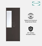 Sivom SIVOM Cambridge Multipurpose 2 Door Wardrobe With Mirror / Engineered Wood 2 Door Wardrobe With Mirror for Modern Homes | Elegant Design & Premium Finish