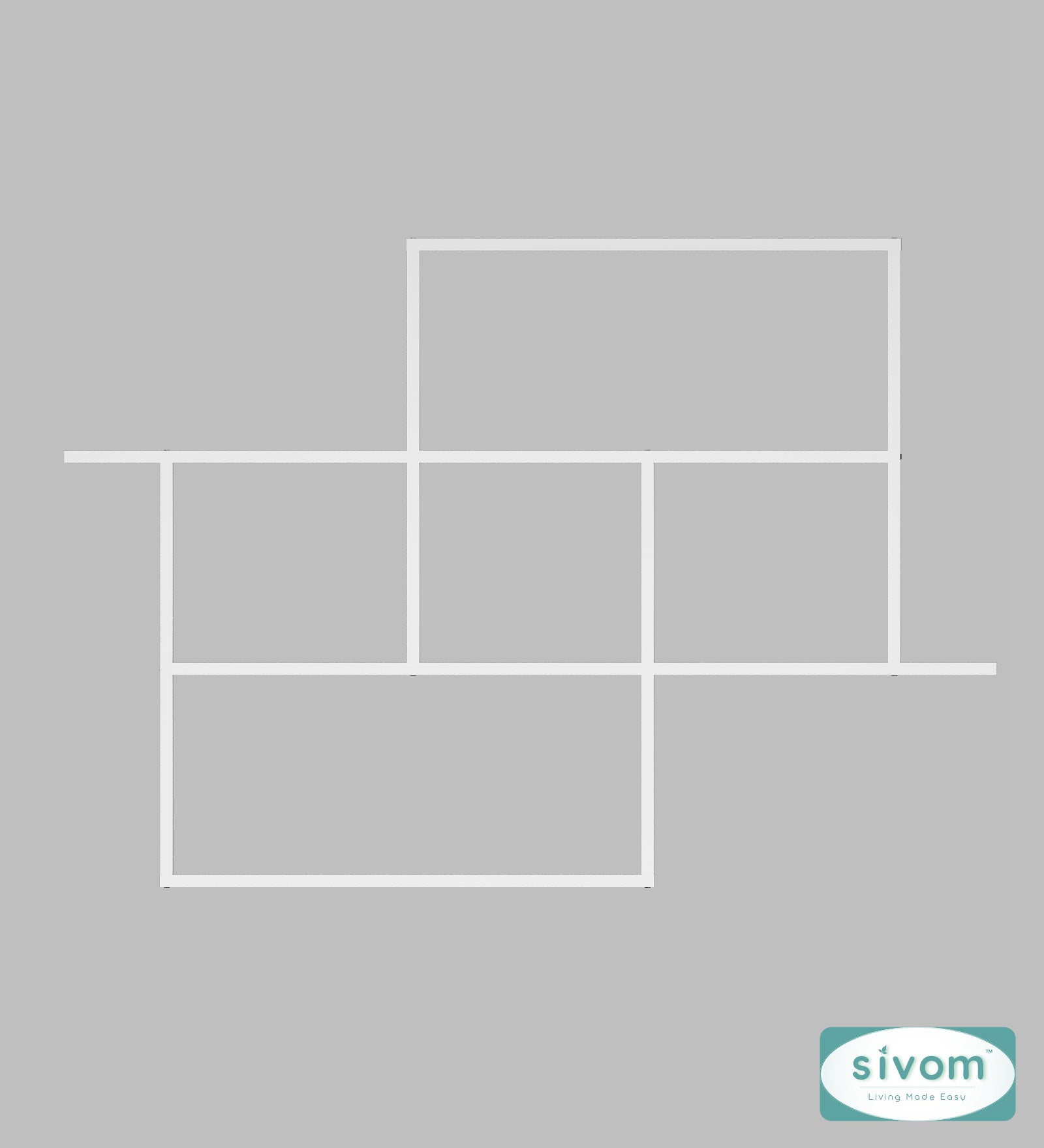 Sivom SIVOM CEDRIC Multipurpose Modular Wall Racks/Shelves/Organiser/Décor Particle Board Wall Shelf (Number of Shelves - 6, ) for Modern Homes | Elegant Design & Premium Finish