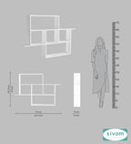 Sivom SIVOM CEDRIC Multipurpose Modular Wall Racks/Shelves/Organiser/Décor Particle Board Wall Shelf (Number of Shelves - 6, ) for Modern Homes | Elegant Design & Premium Finish