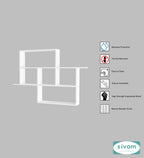 Sivom SIVOM CEDRIC Multipurpose Modular Wall Racks/Shelves/Organiser/Décor Particle Board Wall Shelf (Number of Shelves - 6, ) for Modern Homes | Elegant Design & Premium Finish