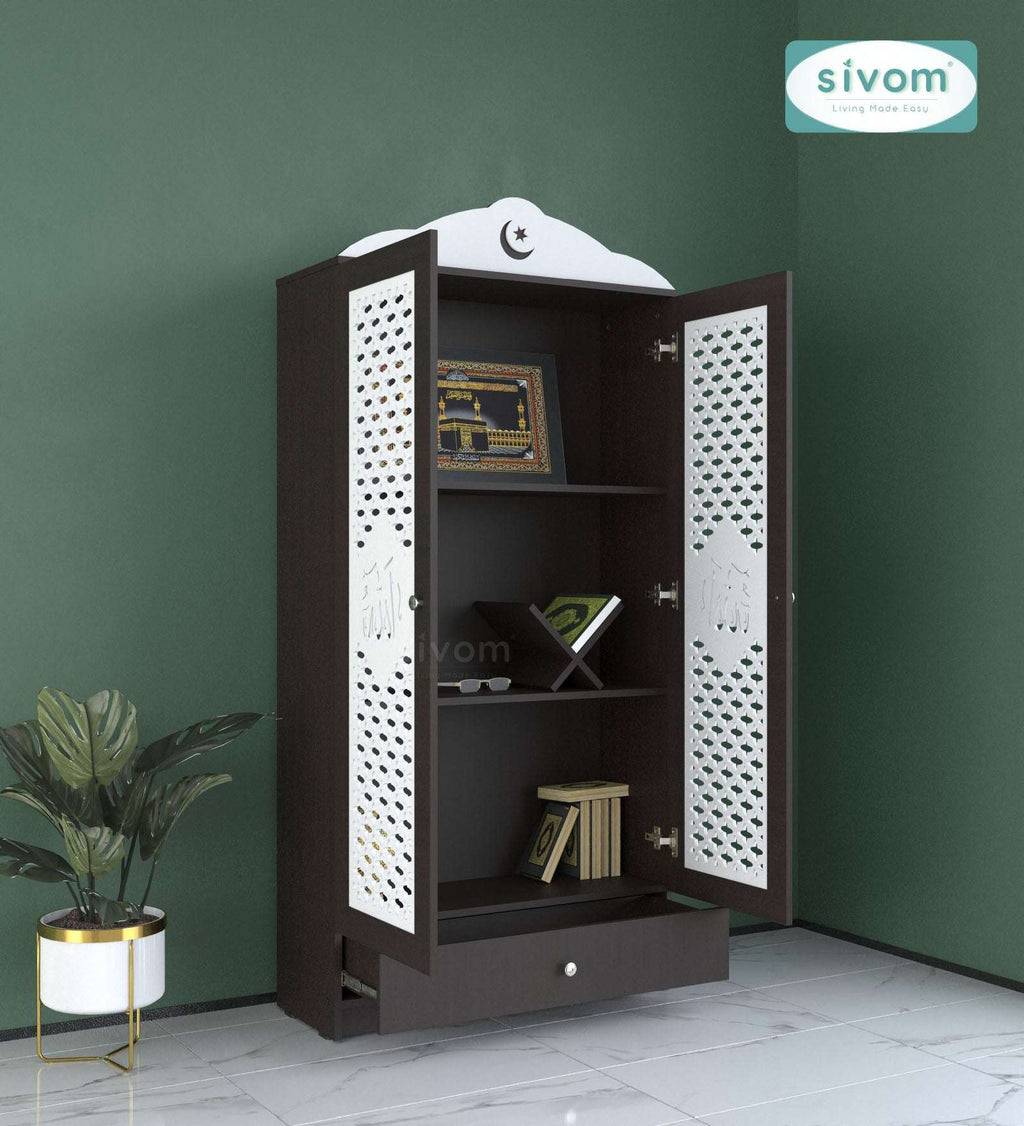 Sivom furniture SIVOM Celestial Prayer Unit Engineered Wood (Height: 167, Knock Down) for Modern Homes | Elegant Design & Premium Finish