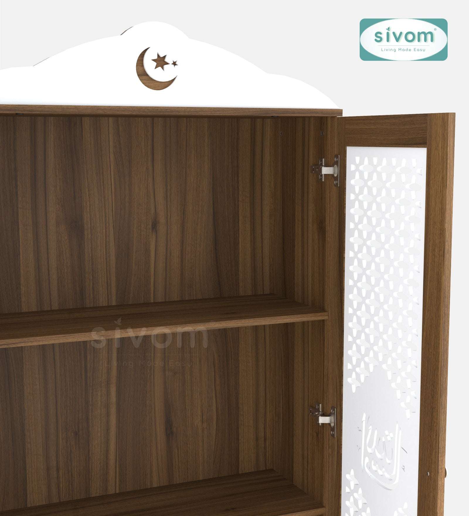 Sivom furniture SIVOM Celestial Prayer Unit Engineered Wood (Height: 167, Knock Down) for Modern Homes | Elegant Design & Premium Finish