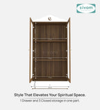 Sivom furniture SIVOM Celestial Prayer Unit Engineered Wood (Height: 167, Knock Down) for Modern Homes | Elegant Design & Premium Finish