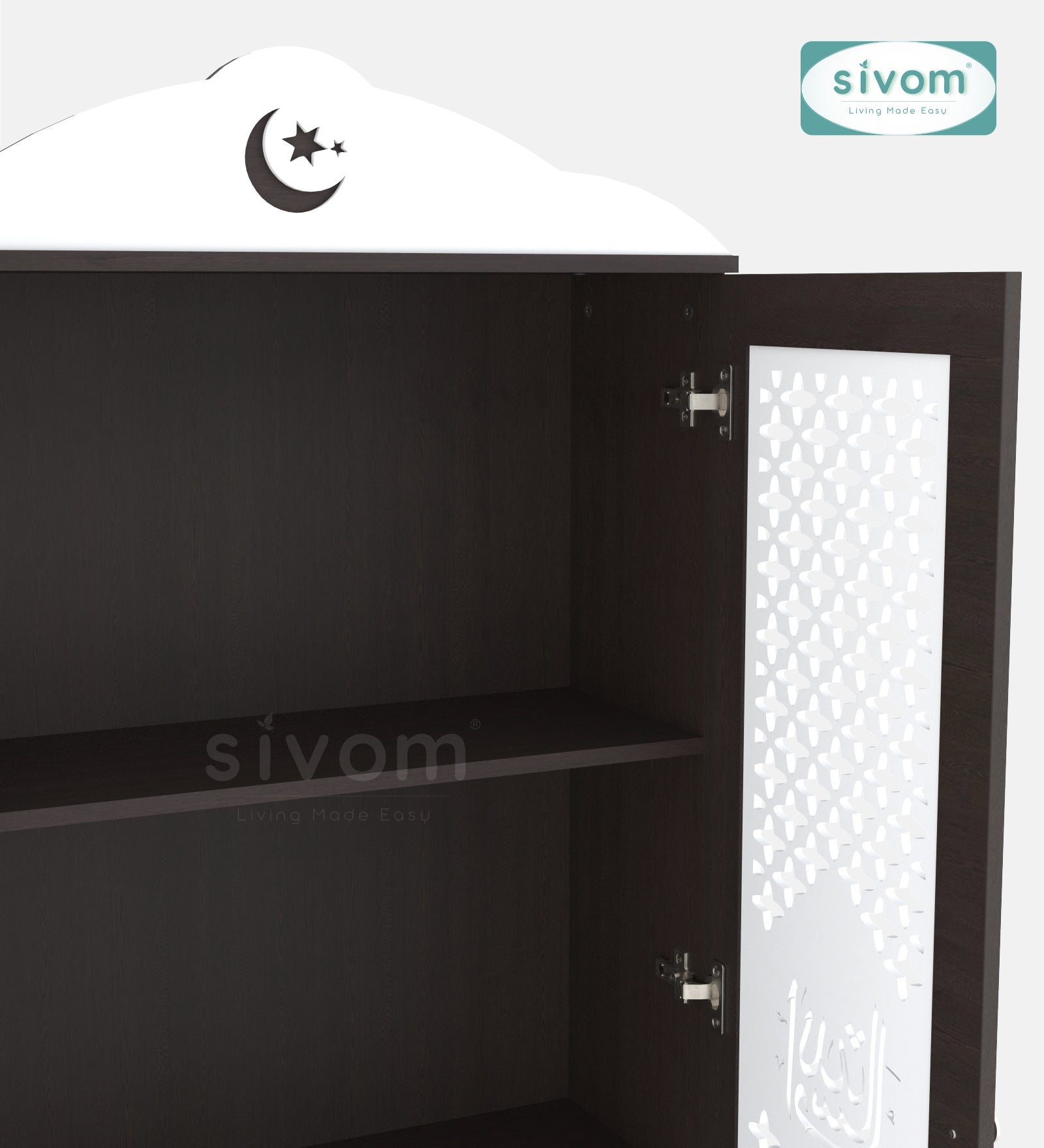 Sivom furniture SIVOM Celestial Prayer Unit Engineered Wood (Height: 167, Knock Down) for Modern Homes | Elegant Design & Premium Finish