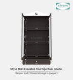 Sivom furniture SIVOM Celestial Prayer Unit Engineered Wood (Height: 167, Knock Down) for Modern Homes | Elegant Design & Premium Finish