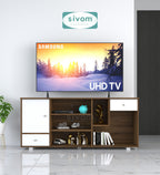 Sivom furniture SIVOM CERA Multipurpose TV Unit fits upto 43 inch with Storage Engineered Wood TV Entertainment Unit for Modern Homes | Elegant Design & Premium Finish (Copy)
