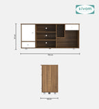 Sivom furniture SIVOM CERA Multipurpose TV Unit fits upto 43 inch with Storage Engineered Wood TV Entertainment Unit for Modern Homes | Elegant Design & Premium Finish (Copy)