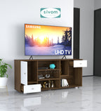 Sivom furniture SIVOM CERA Multipurpose TV Unit fits upto 43 inch with Storage Engineered Wood TV Entertainment Unit for Modern Homes | Elegant Design & Premium Finish (Copy)