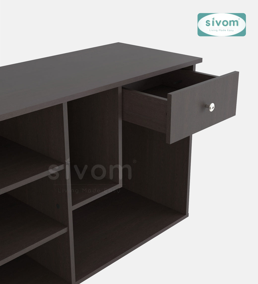 Sivom furniture SIVOM CERA Multipurpose TV Unit fits upto 43 inch with Storage Engineered Wood TV Entertainment Unit for Modern Homes | Elegant Design & Premium Finish (Copy)