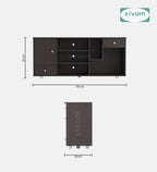Sivom furniture SIVOM CERA Multipurpose TV Unit fits upto 43 inch with Storage Engineered Wood TV Entertainment Unit for Modern Homes | Elegant Design & Premium Finish (Copy)