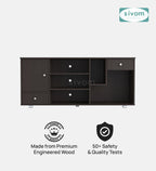 Sivom furniture SIVOM CERA Multipurpose TV Unit fits upto 43 inch with Storage Engineered Wood TV Entertainment Unit for Modern Homes | Elegant Design & Premium Finish (Copy)
