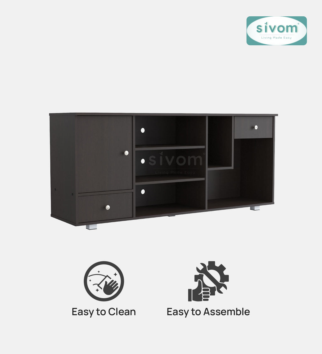 Sivom furniture SIVOM CERA Multipurpose TV Unit fits upto 43 inch with Storage Engineered Wood TV Entertainment Unit for Modern Homes | Elegant Design & Premium Finish (Copy)