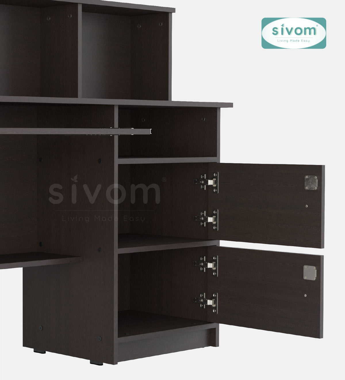 Sivom SIVOM Chamber Multipurpose Study/Home/Office Table Engineered Wood Study Table for Modern Homes | Elegant Design & Premium Finish