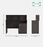 Sivom SIVOM Chamber Multipurpose Study/Home/Office Table Engineered Wood Study Table for Modern Homes | Elegant Design & Premium Finish